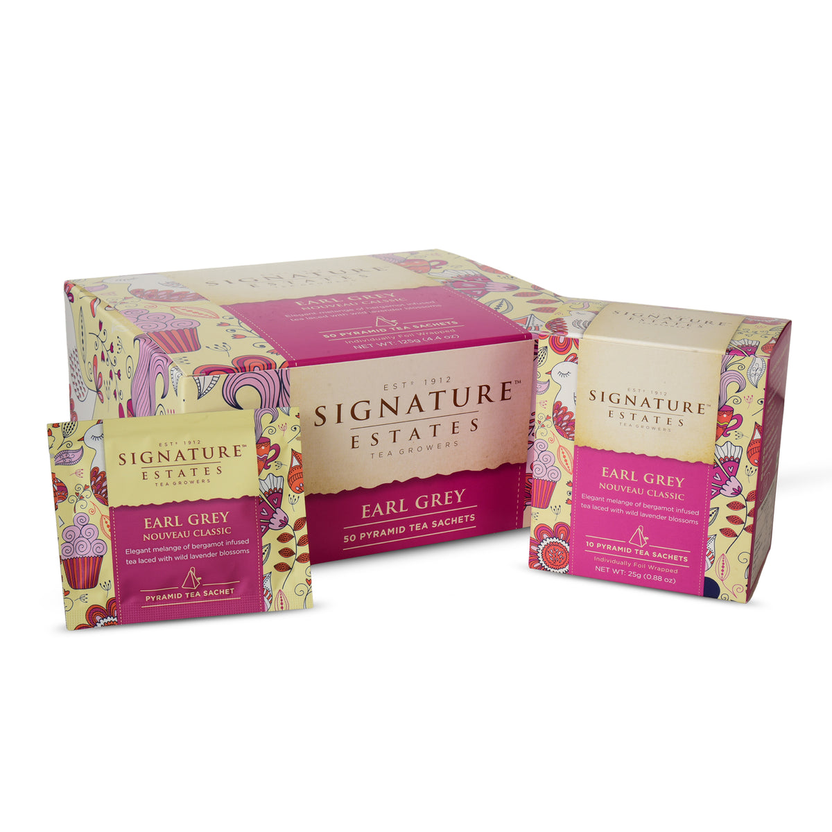 Signature Estates Earl Grey Nouveau with Bergamot & Lavender – 50 Pyramid Sachets