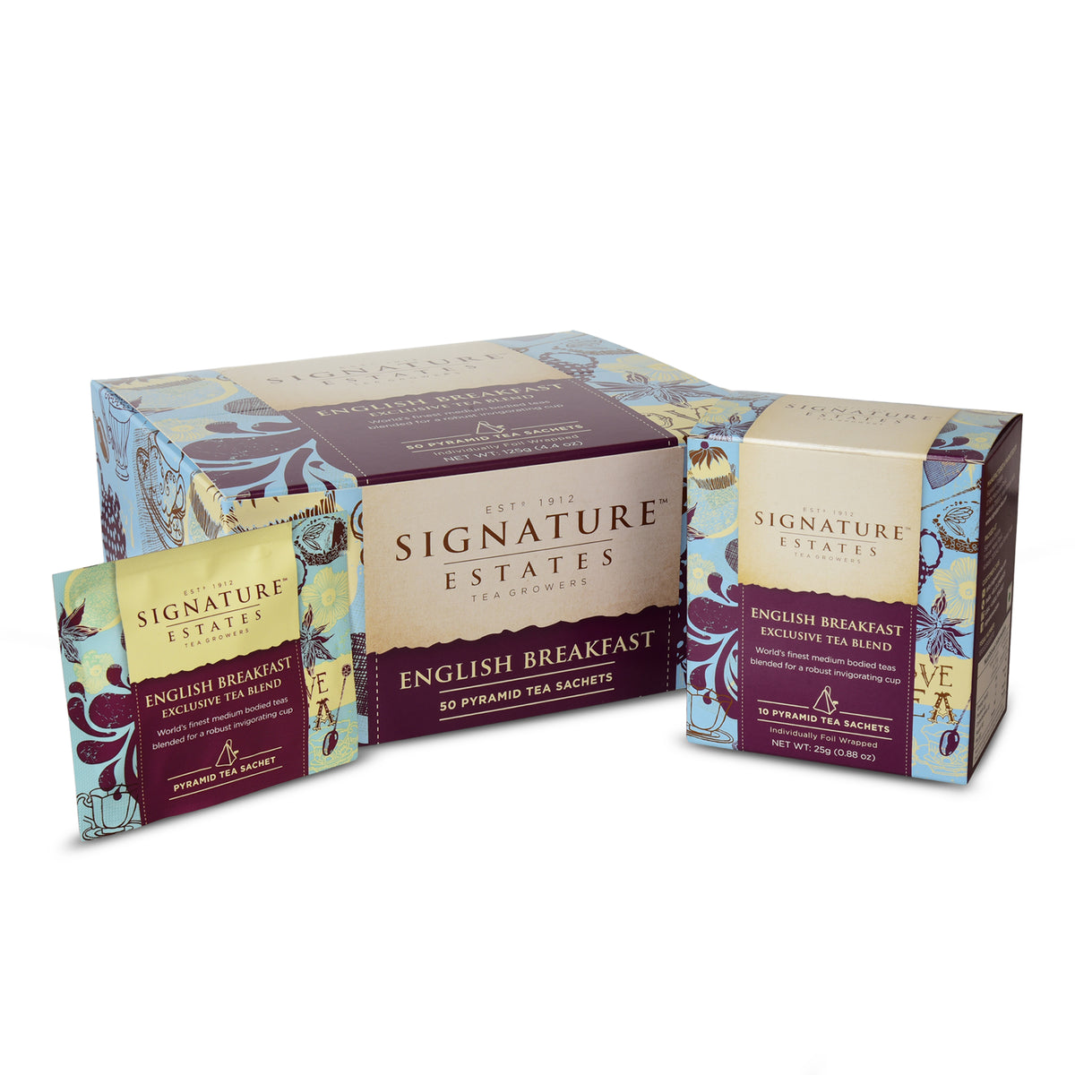 Signature Estates English Breakfast Exclusive Blend – 50 Pyramid Sachets