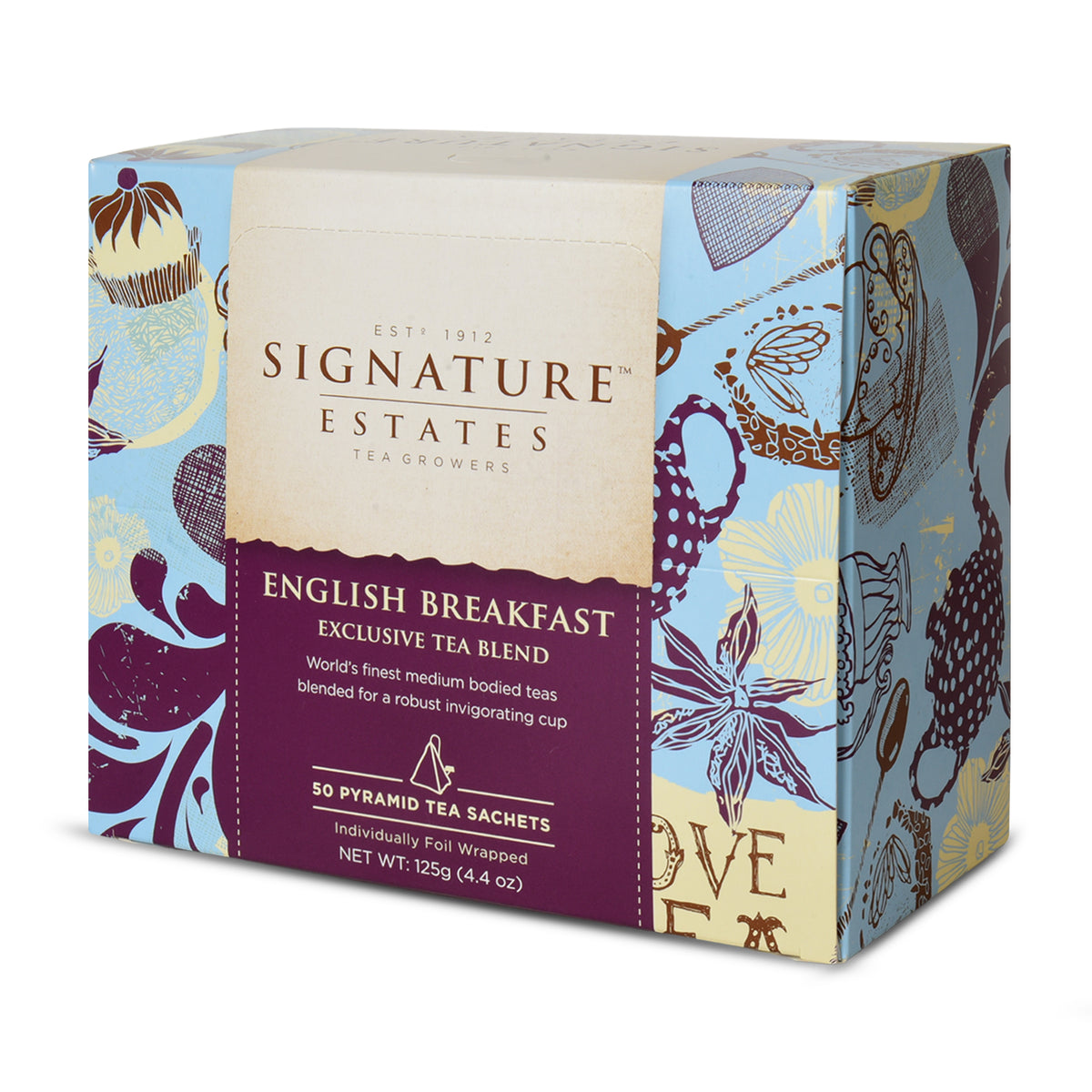 Signature Estates English Breakfast Exclusive Blend – 50 Pyramid Sachets