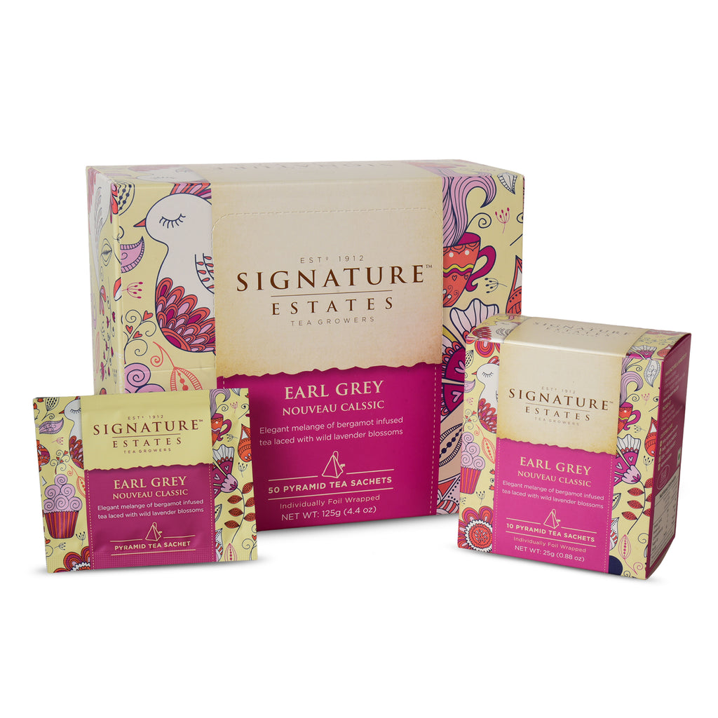 Signature Estates Earl Grey Nouveau with Bergamot & Lavender – 50 Pyramid Sachets