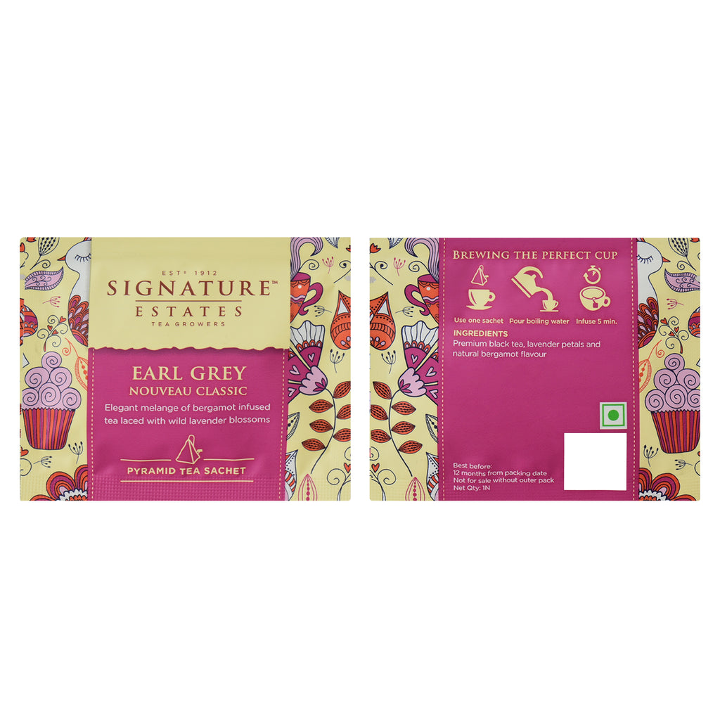 Signature Estates Earl Grey Nouveau with Bergamot & Lavender – 10 Pyramid Bags
