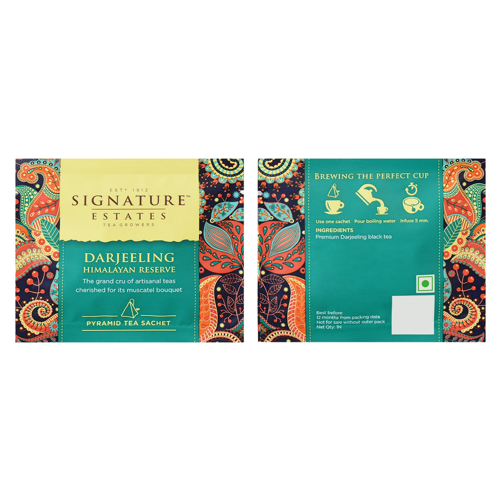 Signature Estates Darjeeling Himalayan Reserve Black Tea Bags – 10 Pyramid Bags
