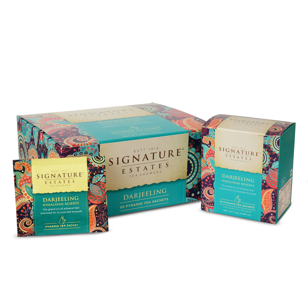 Signature Estates Darjeeling Himalayan Reserve Black Tea Bags – 50 Pyramid Sachets