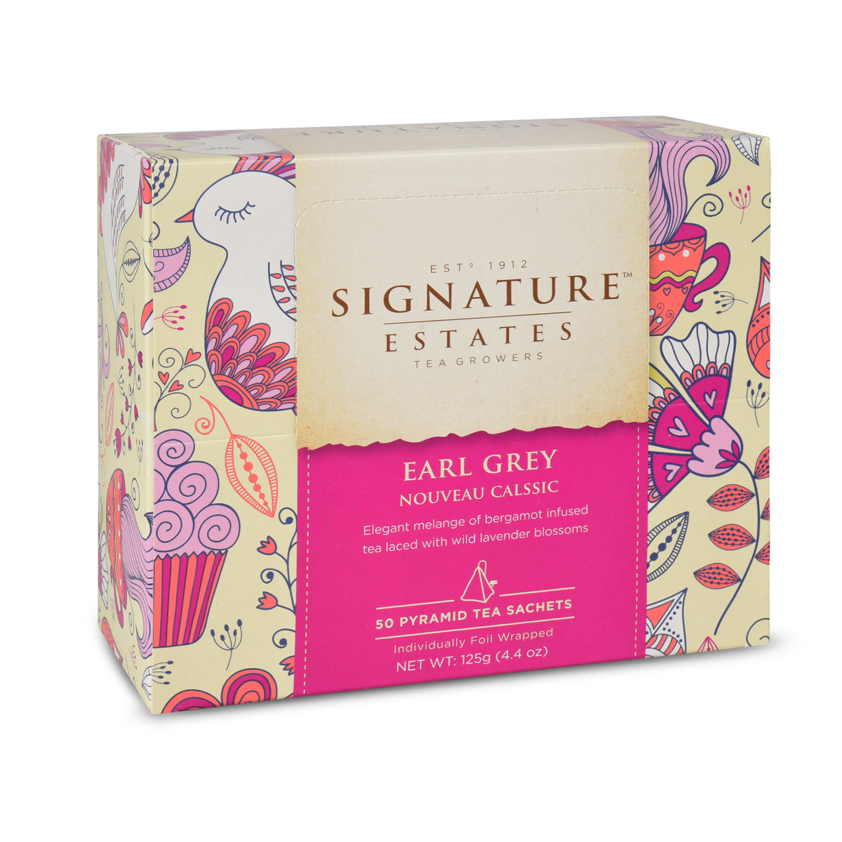 Signature Estates Earl Grey Nouveau with Bergamot & Lavender – 50 Pyramid Sachets