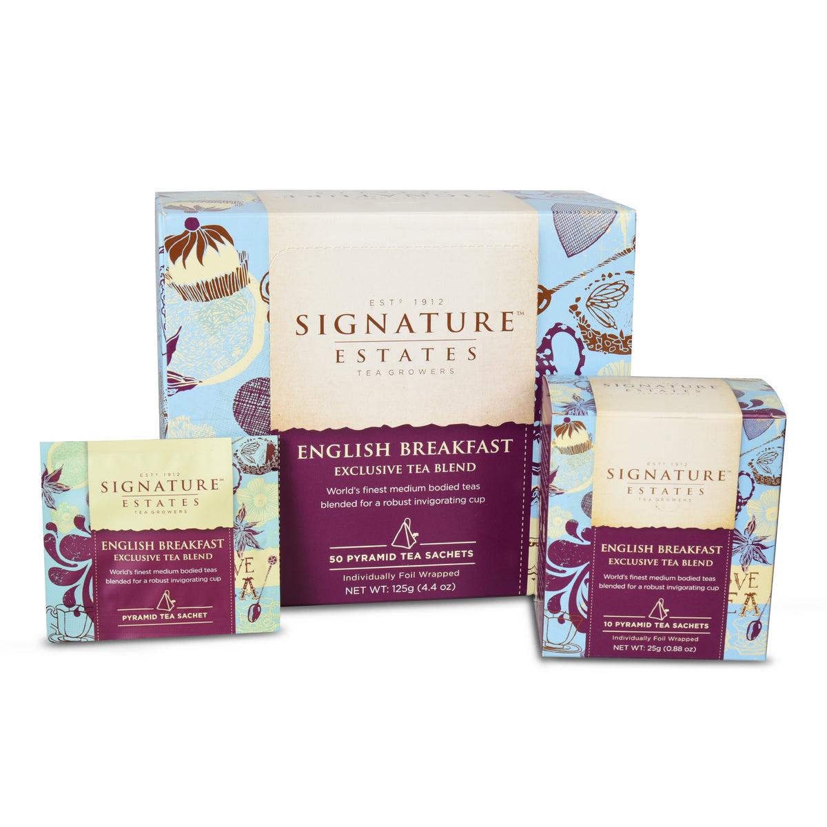 Signature Estates English Breakfast Exclusive Blend – 50 Pyramid Sachets