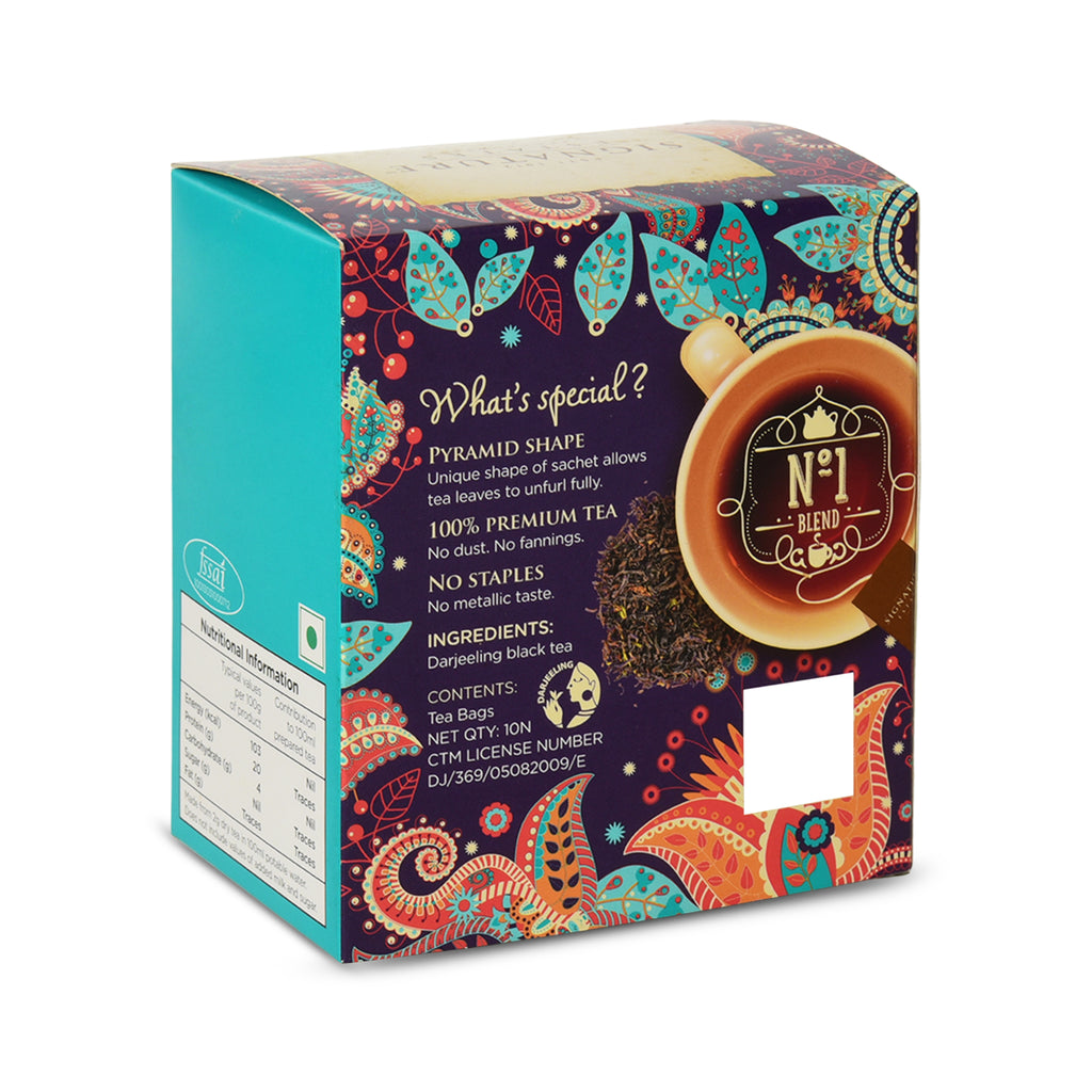 Signature Estates Darjeeling Himalayan Reserve Black Tea Bags – 10 Pyramid Bags