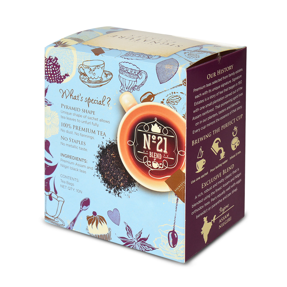 Signature Estates English Breakfast Exclusive Blend – 10 Pyramid Bags