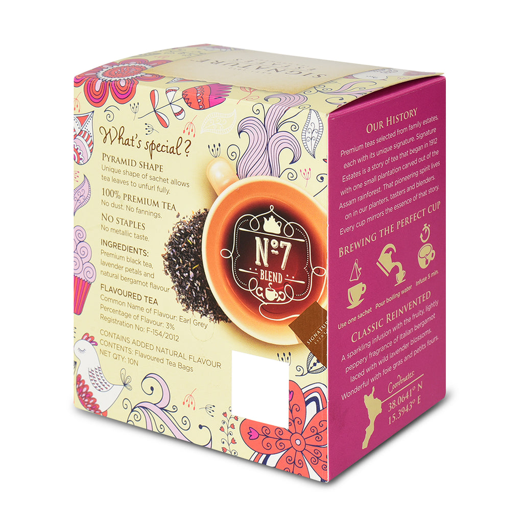 Signature Estates Earl Grey Nouveau with Bergamot & Lavender – 10 Pyramid Bags