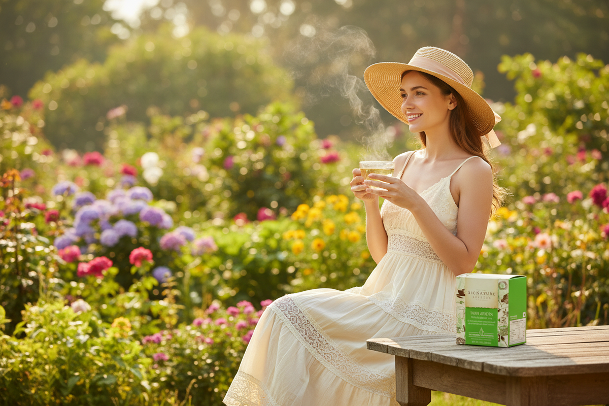 Pure Green Tea - European Model Lifestyle